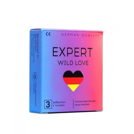 Презервативы EXPERT WILD LOVE № 3 (ребристые с точками) 3 шт